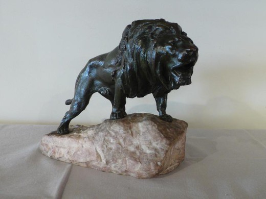Antique lion sculpture