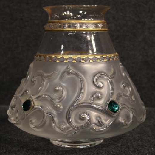 Antique French crystal vase