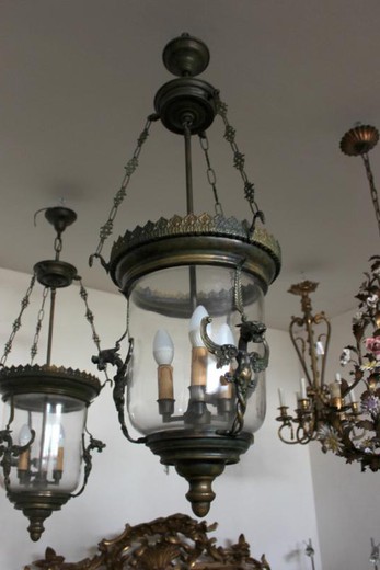 Pair of antique lamps