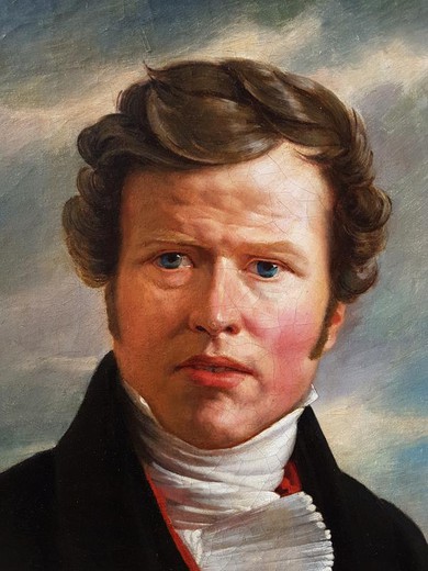 Antique portrait of a young man