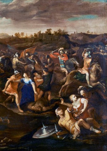 Антикварные картины Франческо Аллегрини: "Похищение сабинянок"