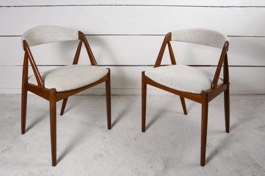 A set of antique chairs