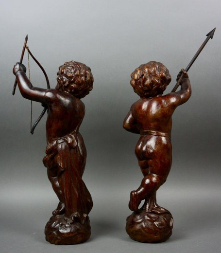 Paired sculptures "Putti"