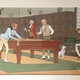 Antique painting a billiard scene