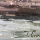 Antique painting of a harbour