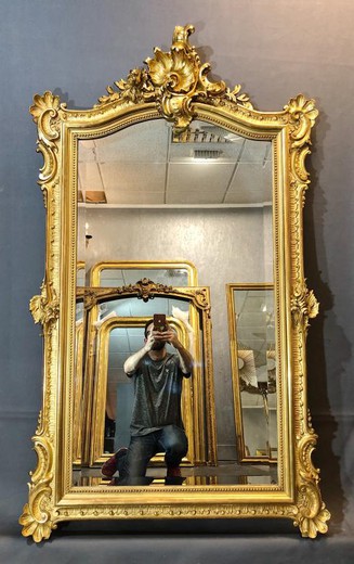 Antique Louis XV gilt mirror
