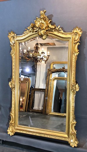 Antique Louis XV gilt mirror