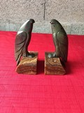 Antique bookends "Falcons"