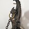 Antique winged lions fireplace fender
