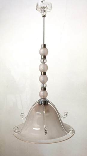 Винтажная люстра венини колокольчик выдувное стекло ручной работы италия ХХ век
