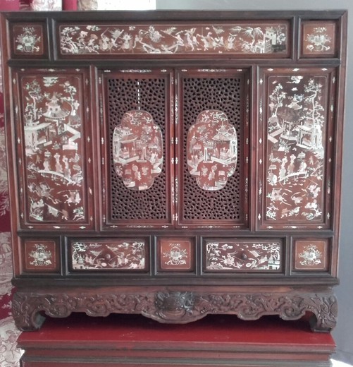 antique cabinet in oriental style