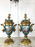 Antique pair vases