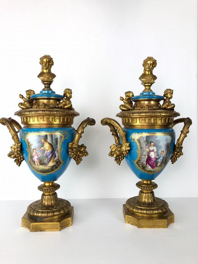 antique pair vases