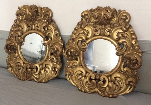 antique pair mirrors