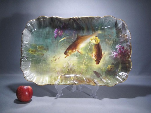 antique tray from Limoges porcelain