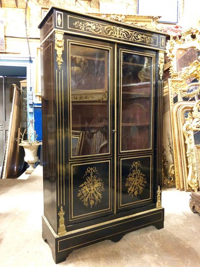 antique furniture made of wood in marquetry,