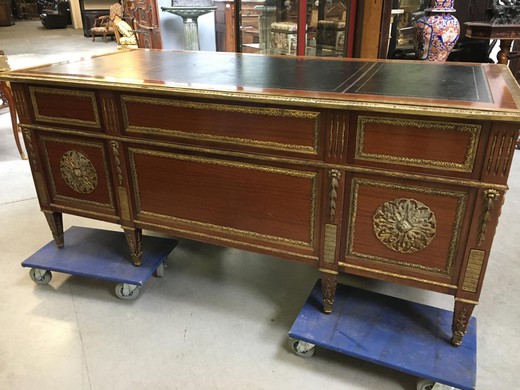 antique desk with gilded bronze