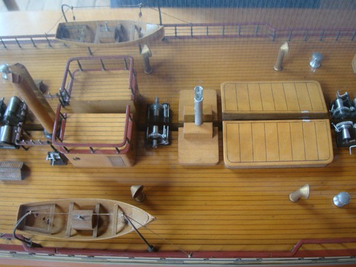 the antique model of the five-masted barge "France"