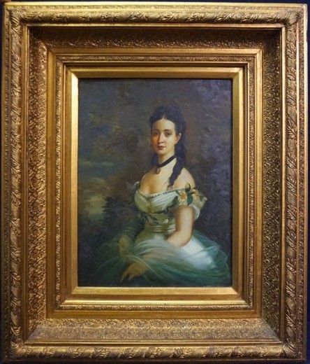 antique oil painting on canvas
