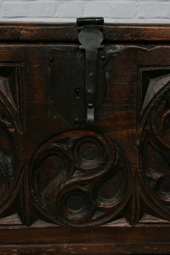 Antique gothic trunk
