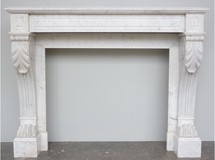 White marble fireplace