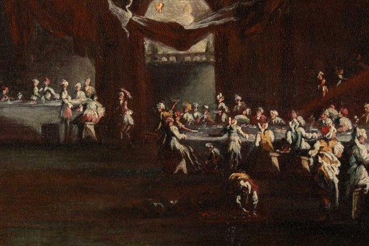 Antique picture "Banquet"
