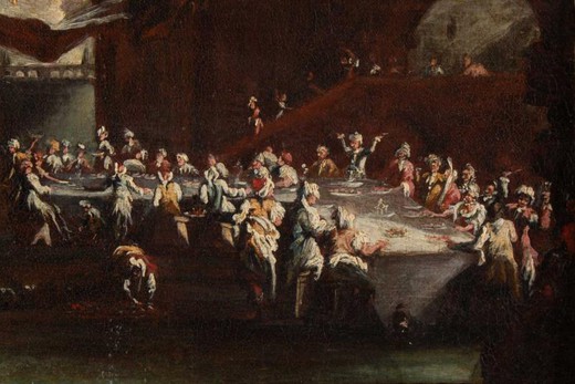 Antique picture "Banquet"