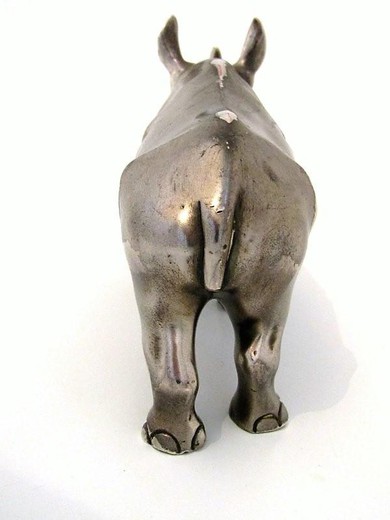 Антикварная скульптура «Носорог»