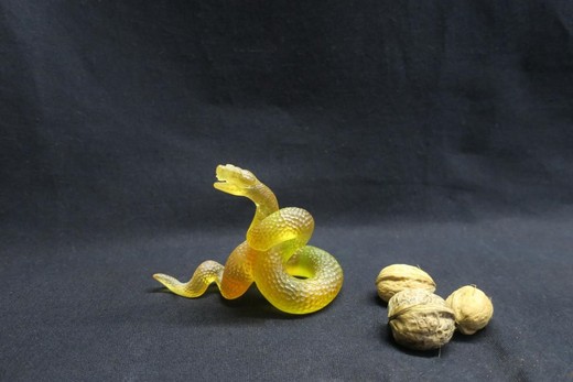 Antique sculpture "Snake" by Daum Nancy