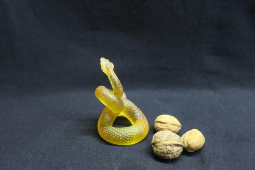 Antique sculpture "Snake" by Daum Nancy