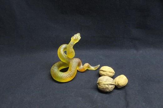 Antique sculpture "Snake" by Daum Nancy