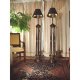 Antique paired floor lamps