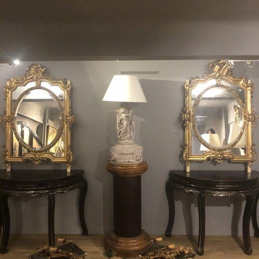 Antique pair mirror Napoleon III