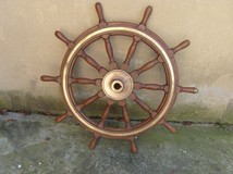 Antique ship steering wheel