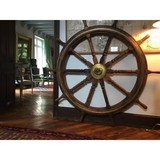 Antique ship steering wheel