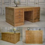 Antique office desk with cabinet