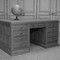 Antique office desk with cabinet