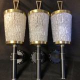 3 antique wall lights