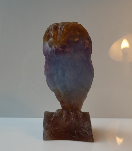 Glass figure "Owl" Daum Nancy