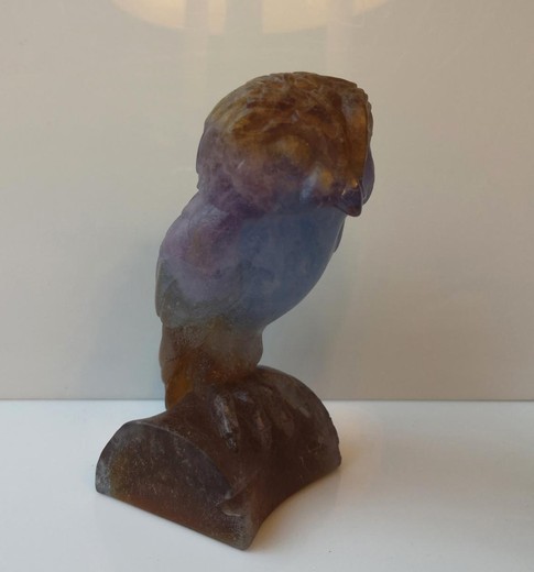 Glass figure "Owl" Daum Nancy