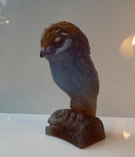 Glass figure "Owl" Daum Nancy