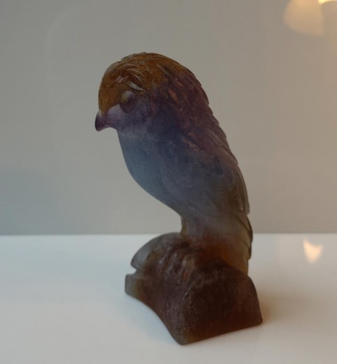 Glass figure "Owl" Daum Nancy