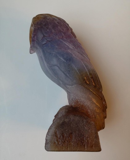 Glass figure "Owl" Daum Nancy