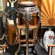 Antique pedestal console