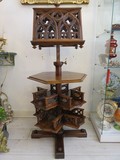 Antique rotating Gothic style bookcase lectern