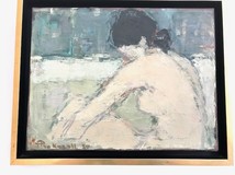 Antique naked woman portrait