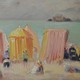 Antique beach view painting