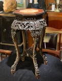 Antique pedestal console