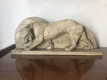 Antique sculpture of a panter art deco