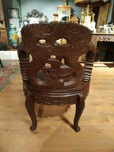 Antique oriental armchair